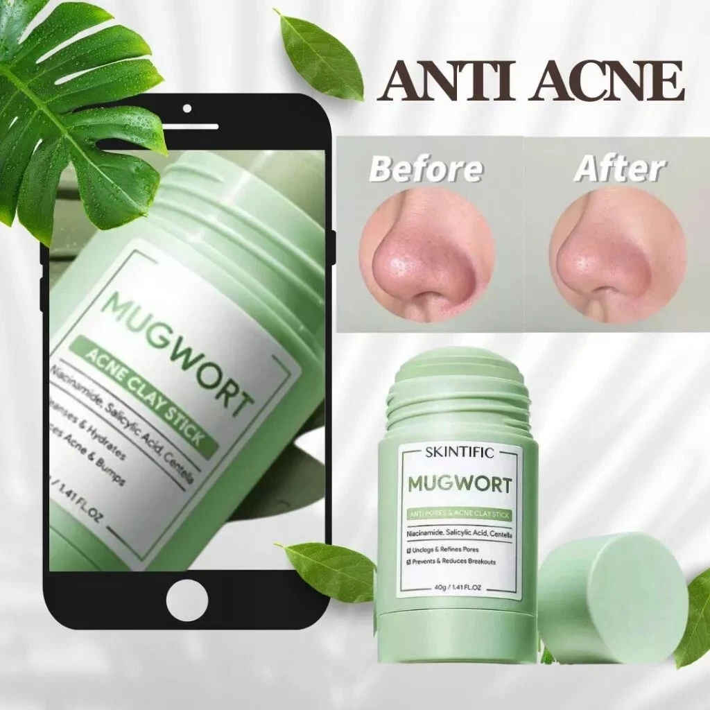 SKINTIFIC Mugwort Acne Clay Mask Stick 40g | Redness Relief, Pore Minimizing, Anti Acne Treatment - Image 5